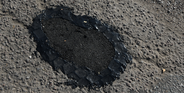 Pothole sealed with EASY4Cracks